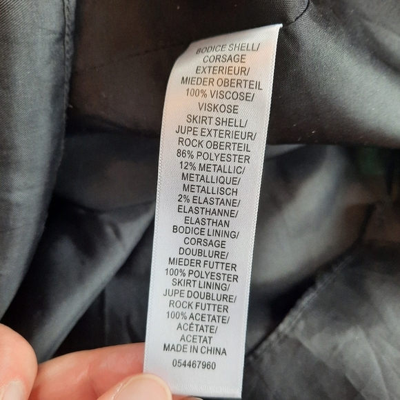 🛍 Aidan Mattox Metallic Gold Floral Jacquard Maxi Evening Gown Size 14 - Picture 14 of 15